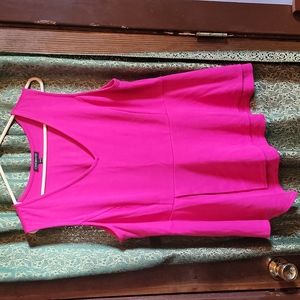 Pink Ponte Peplum top, Lane Bryant, sz 18/20